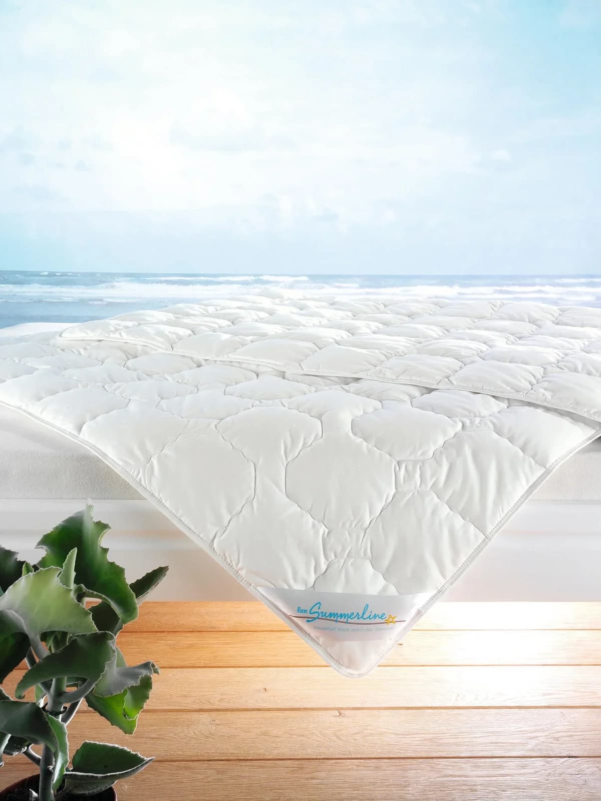 FAN Wash Cotton Baumwollbettdecke Weiß 200x200 cm Leichtsteppbett - Bild 2