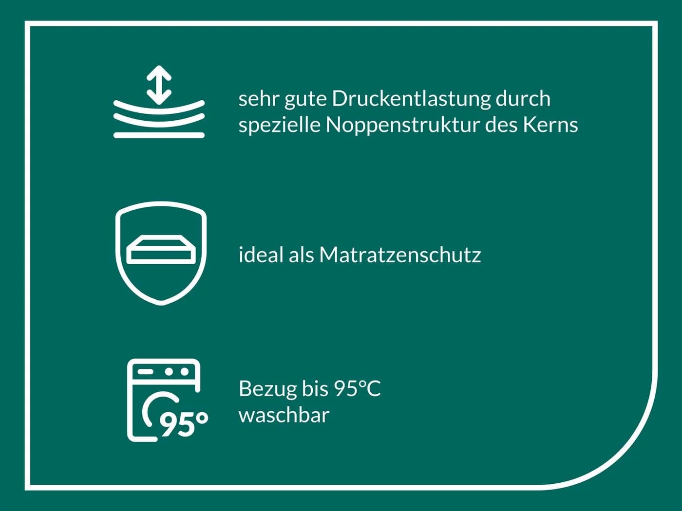 f.a.n. Clinisan Punktoflex Topper Weiß Kochfest 95°C - Bild 3