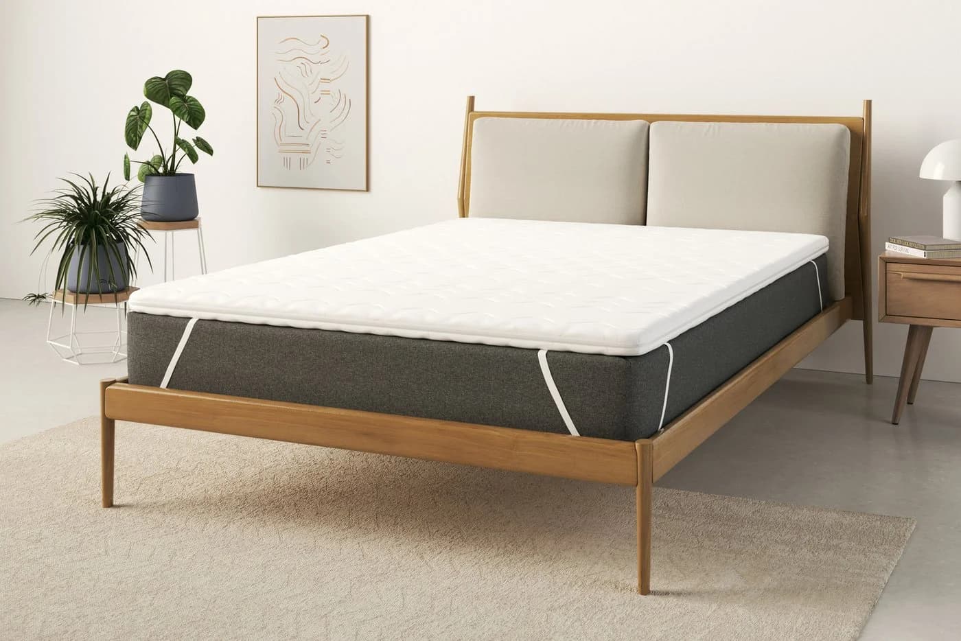 my home Komfortschaum-Topper Sandy 90x200 cm Weiß