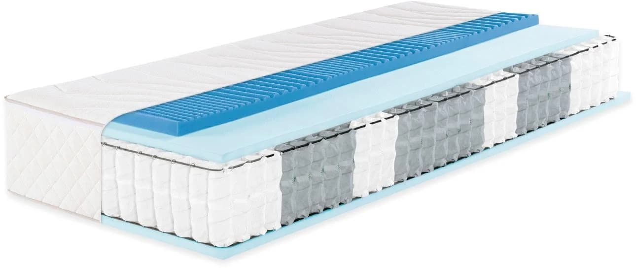 Taschenfederkernmatratze FAN Boxspringmatratze mit Thermogel-Auflage, Weiß