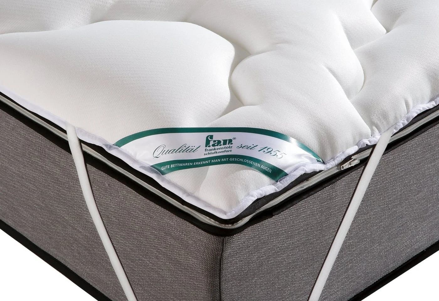 FAN Boxspring Matratzenauflage Weiß 100x200 cm