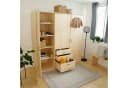 WOMONY Kleiderschrank 3 Türen 3 Schubladen Massivholz Fichte Bild 2