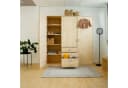 WOMONY Kleiderschrank 3 Türen 3 Schubladen Massivholz Fichte Bild 3