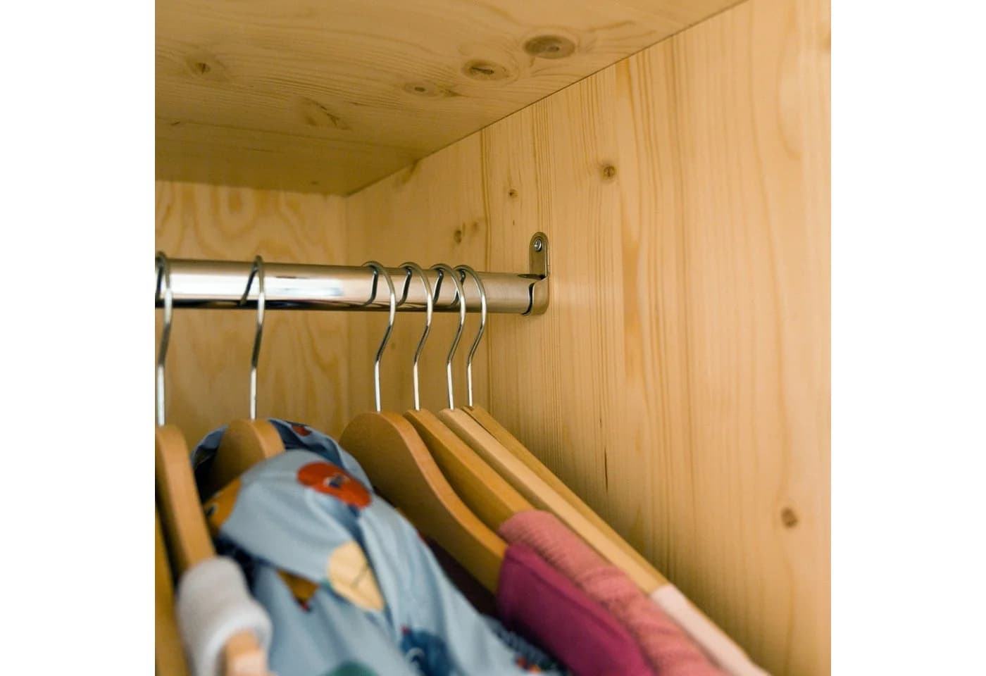 WOMONY Kleiderschrank 3 Türen 3 Schubladen Massivholz Fichte - Bild 5