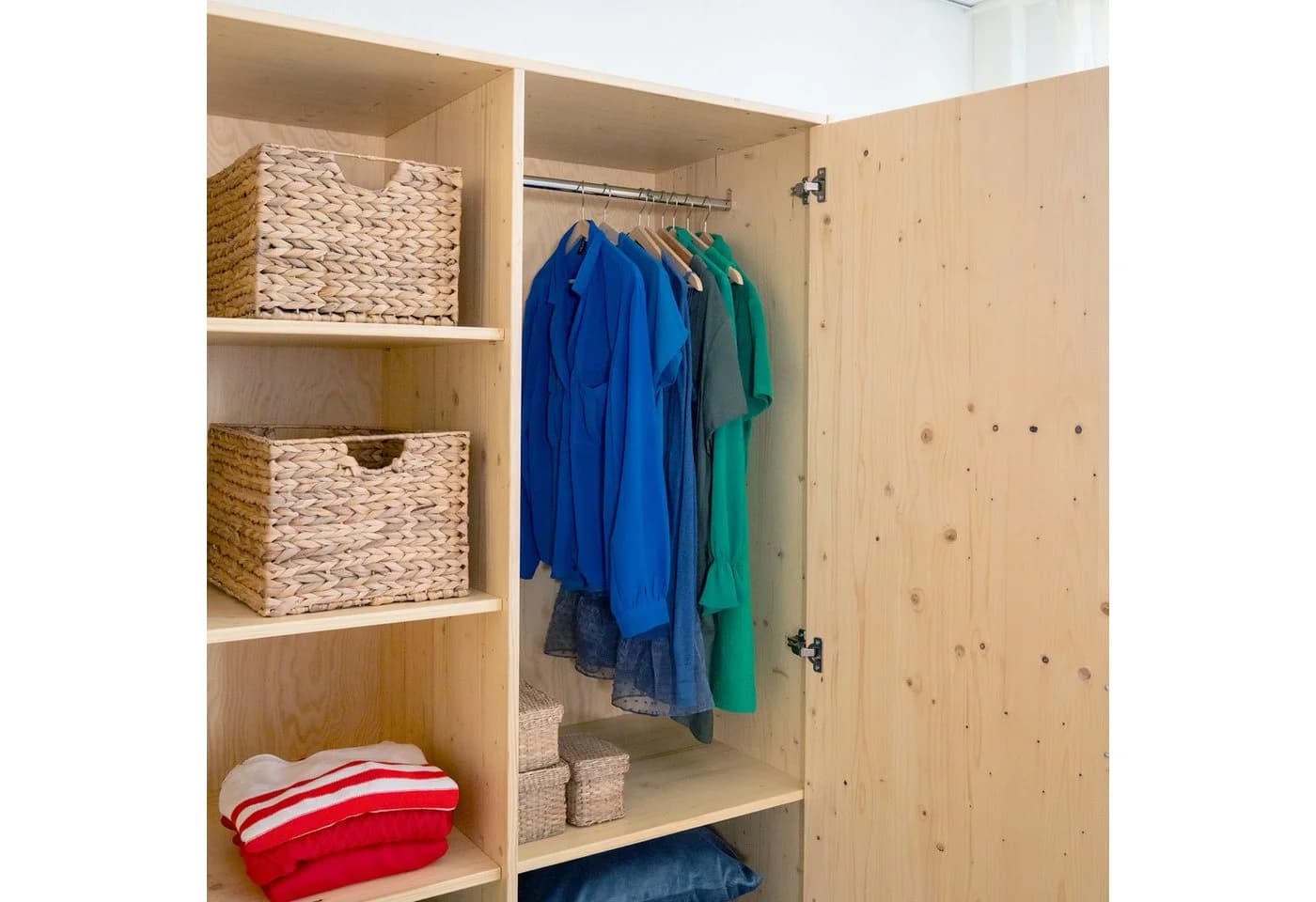 WOMONY Kleiderschrank Massivholz 2 Türen - Bild 5