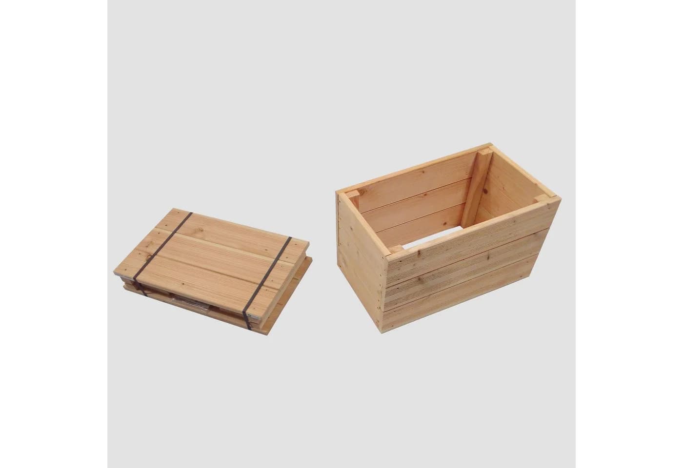 WOMONY Mini-Hochbeet Douglasie Natur 60 x 39 x 36 cm