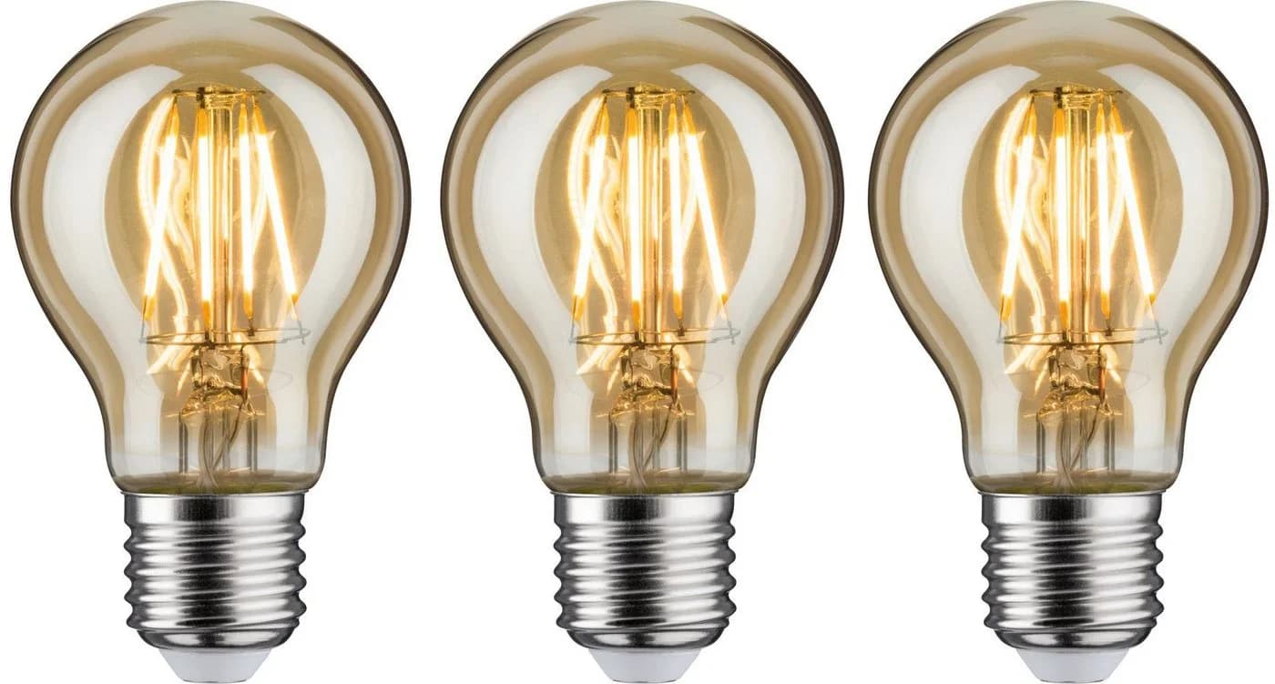 Paulmann LED-Leuchtmittel 3er Set E27 4,7W Gold Warmweiß - Bild 2