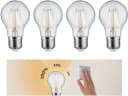 Paulmann LED-Leuchtmittel 4er Pack E27 3step dimmbar Warmweiß Klar Bild 2