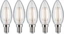Paulmann LED-Filament 5er Pack Kerze E14 Klar 2700K Warmweiß Bild 2