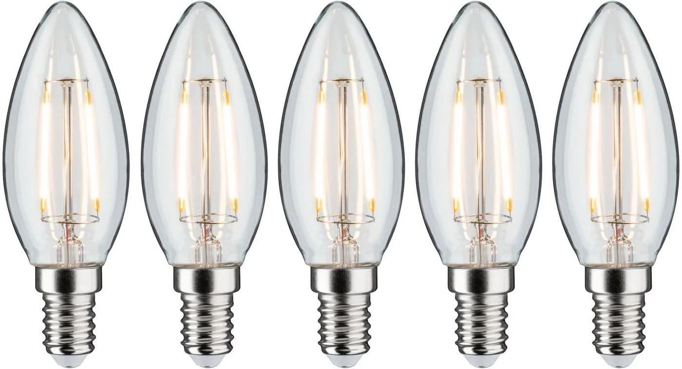 Paulmann LED-Filament 5er Pack Kerze E14 Klar 2700K Warmweiß - Bild 2