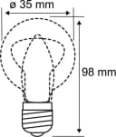 Paulmann LED-Filament 5er Pack Kerze E14 Klar 2700K Warmweiß Bild 4