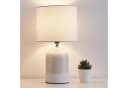 PAULEEN LED Tischleuchte Sandy Glow Keramik Stoffschirm Beige Weiß Bild 2