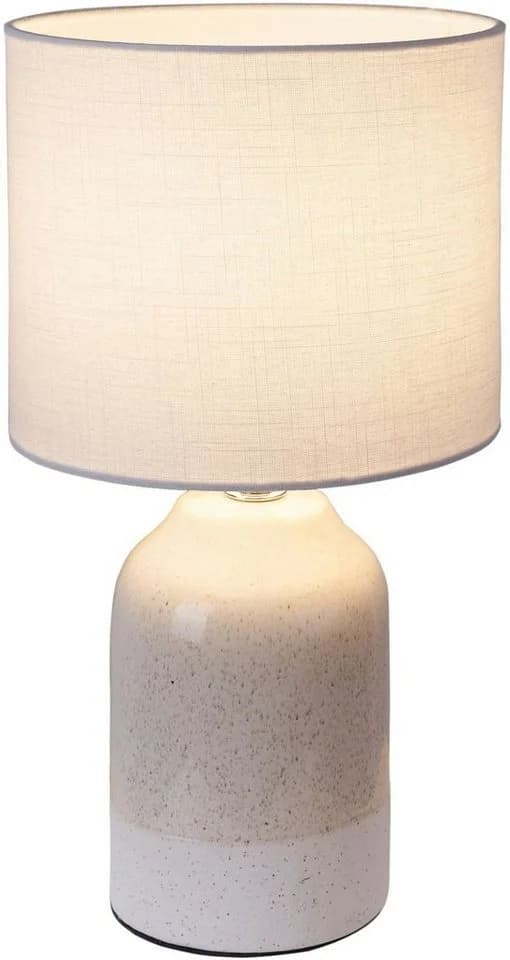 PAULEEN LED Tischleuchte Sandy Glow Keramik Stoffschirm Beige Weiß - Bild 3