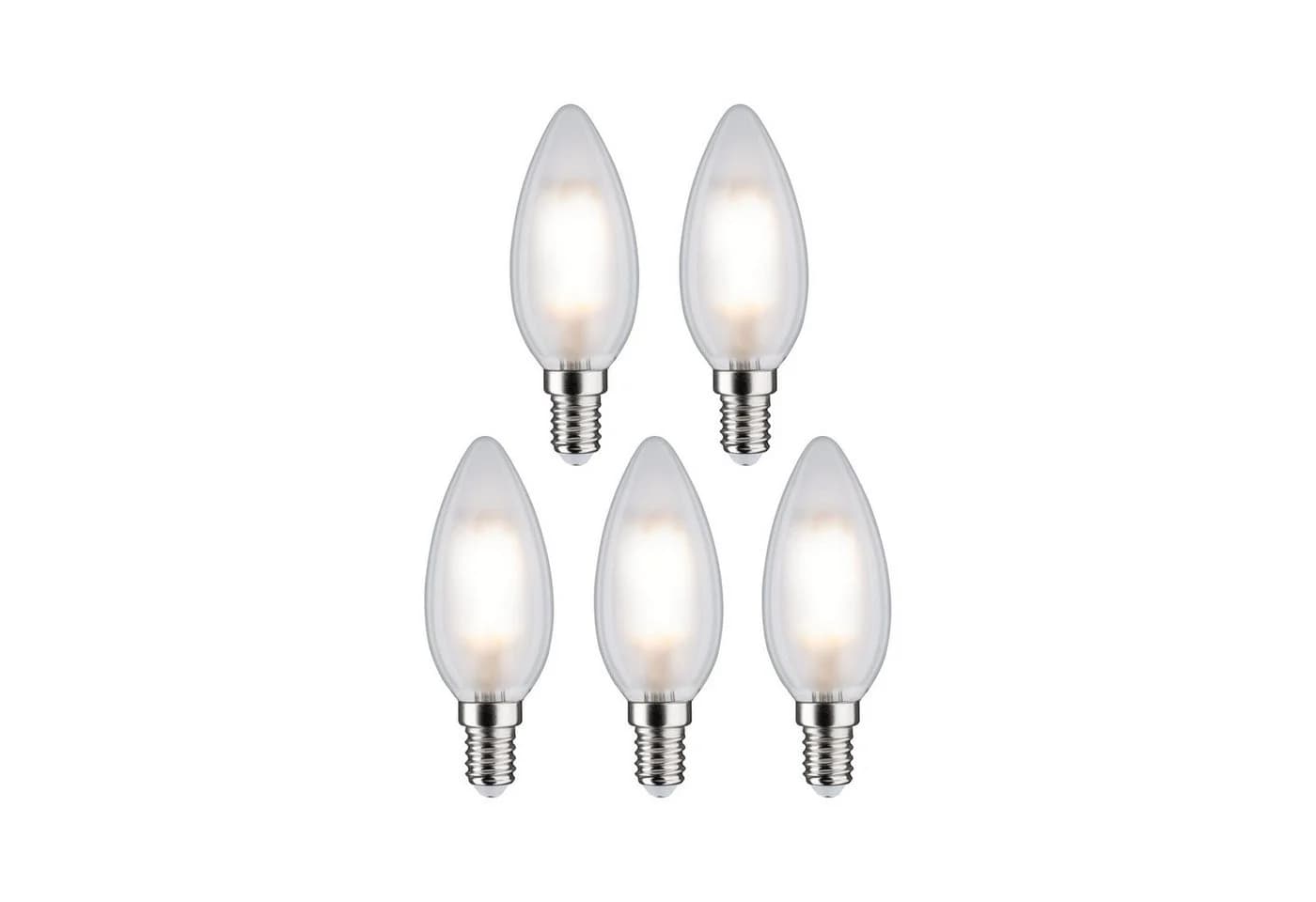 Paulmann LED Leuchtmittel 5er Pack Kerze E14 Warmweiss 470lm - Bild 2