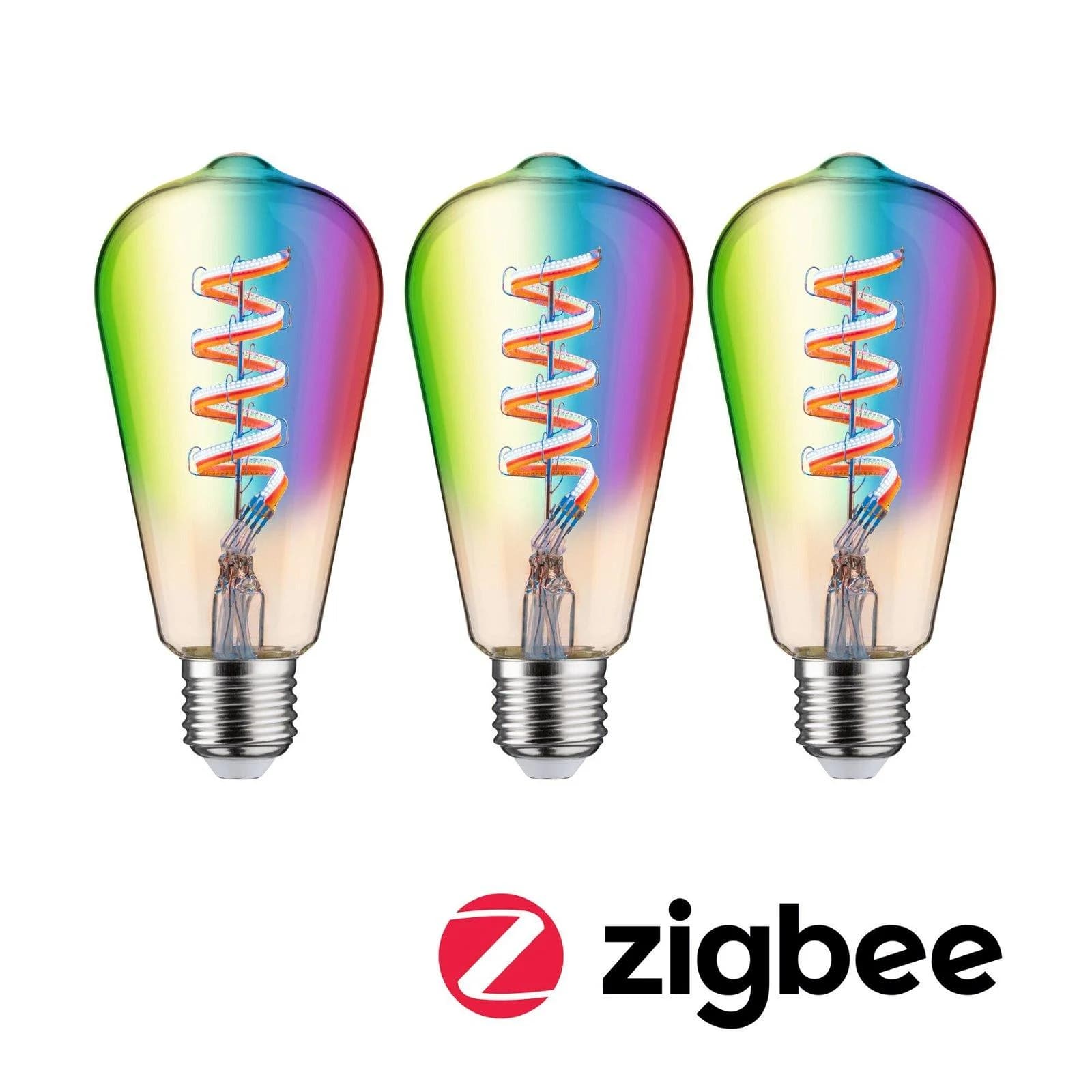 PAULMANN Smart Filament LED 3er-Pack Gold E27 Zigbee