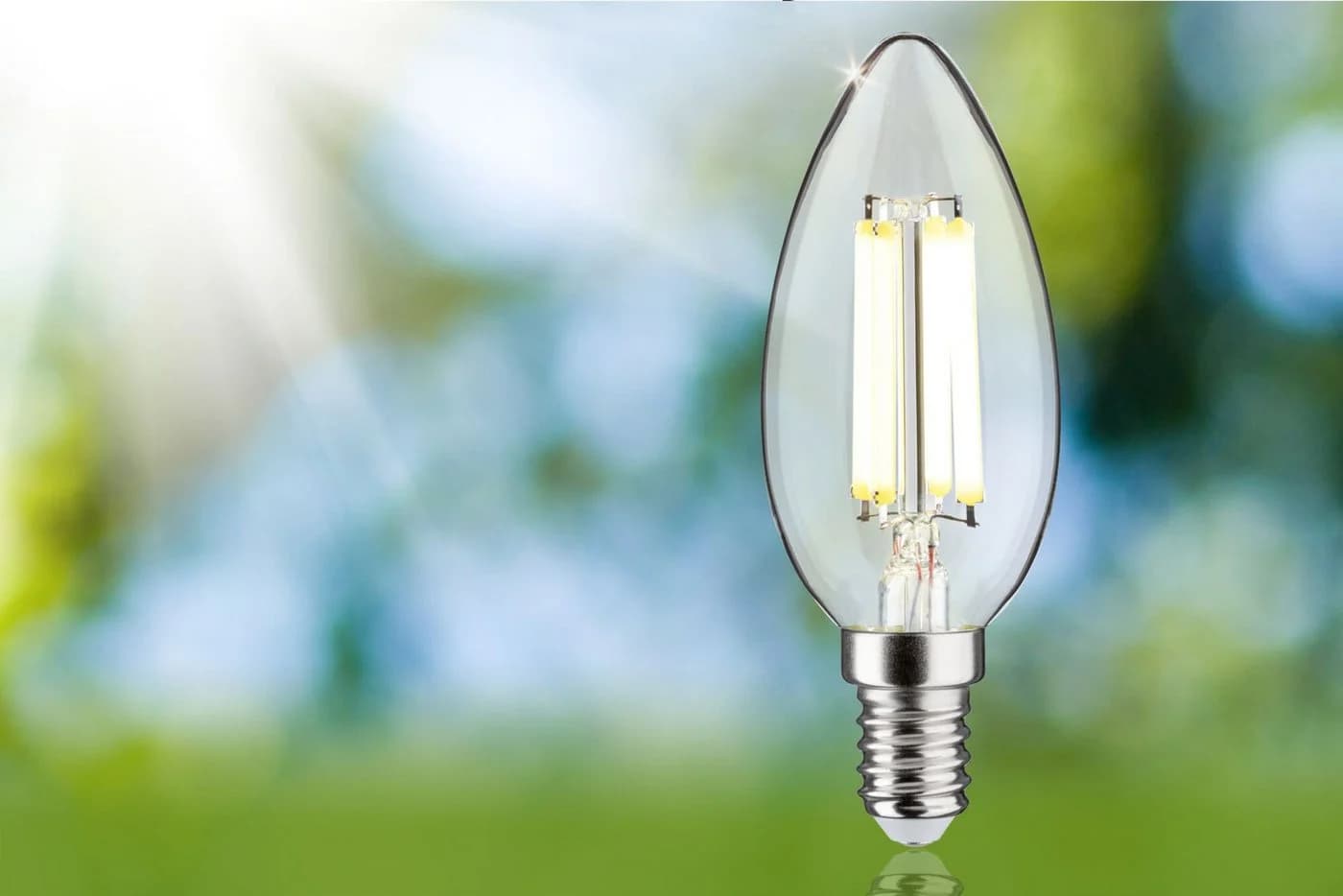 PAULMANN LED-Leuchtmittel Eco-Line Filament E14 Kerze 2,5W 4000K Transparent - Bild 5