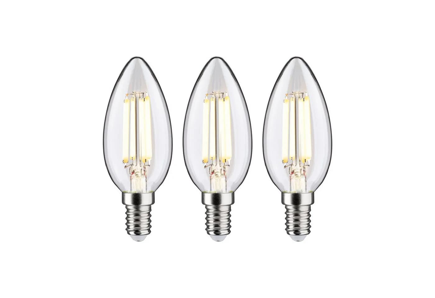 Paulmann LED-Leuchtmittel Eco-Line Filament E14 3er-Pack Warmweiß Klar - Bild 3