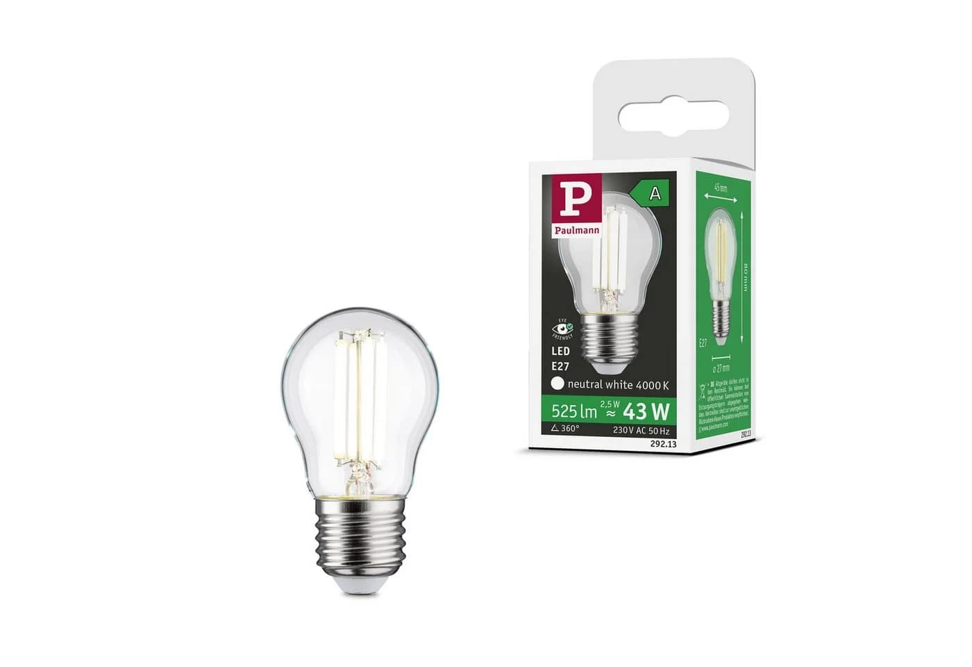 Paulmann LED-Leuchtmittel Eco-Line Tropfen 525lm 2,5W 4000K klar - Bild 4