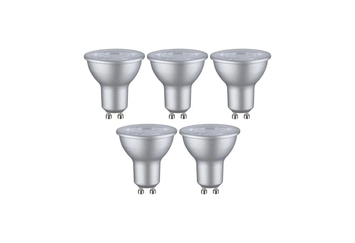 PAULMANN LED-Leuchtmittel 5er Pack 460lm 2700K 4,9W GU10 Chrom Matt - Bild 2