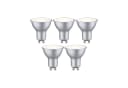 PAULMANN LED-Leuchtmittel 5er Pack 460lm 2700K 4,9W GU10 Chrom Matt Bild 4