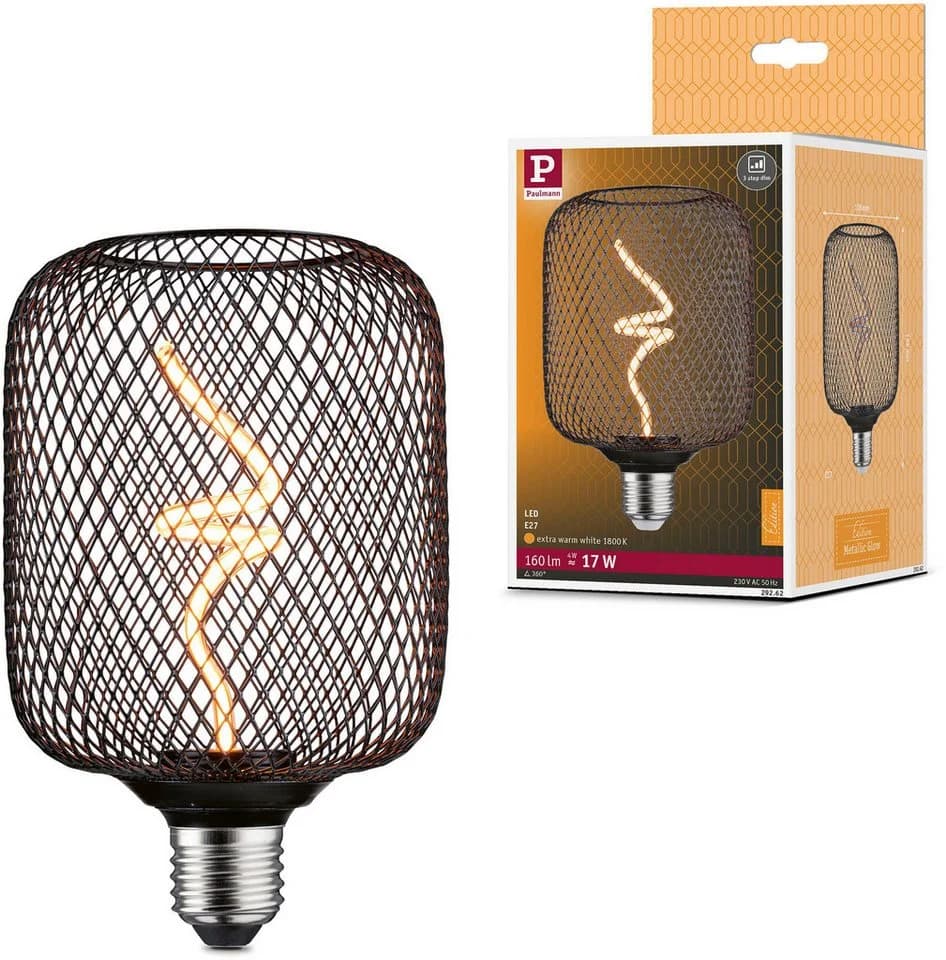 Paulmann LED-Leuchtmittel Metallic Glow Standard 230V Schwarz E27 Dimmbar - Bild 2