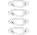 Paulmann LED Einbauleuchte Nova Coin 4er Set Schwenkbar Weiß Bild 2