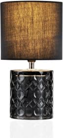 Pauleen Tischleuchte Crystal Glow Schwarz Grau Glas Stoff E14 Bild 3