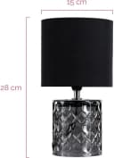 Pauleen Tischleuchte Crystal Glow Schwarz Grau Glas Stoff E14 Bild 4