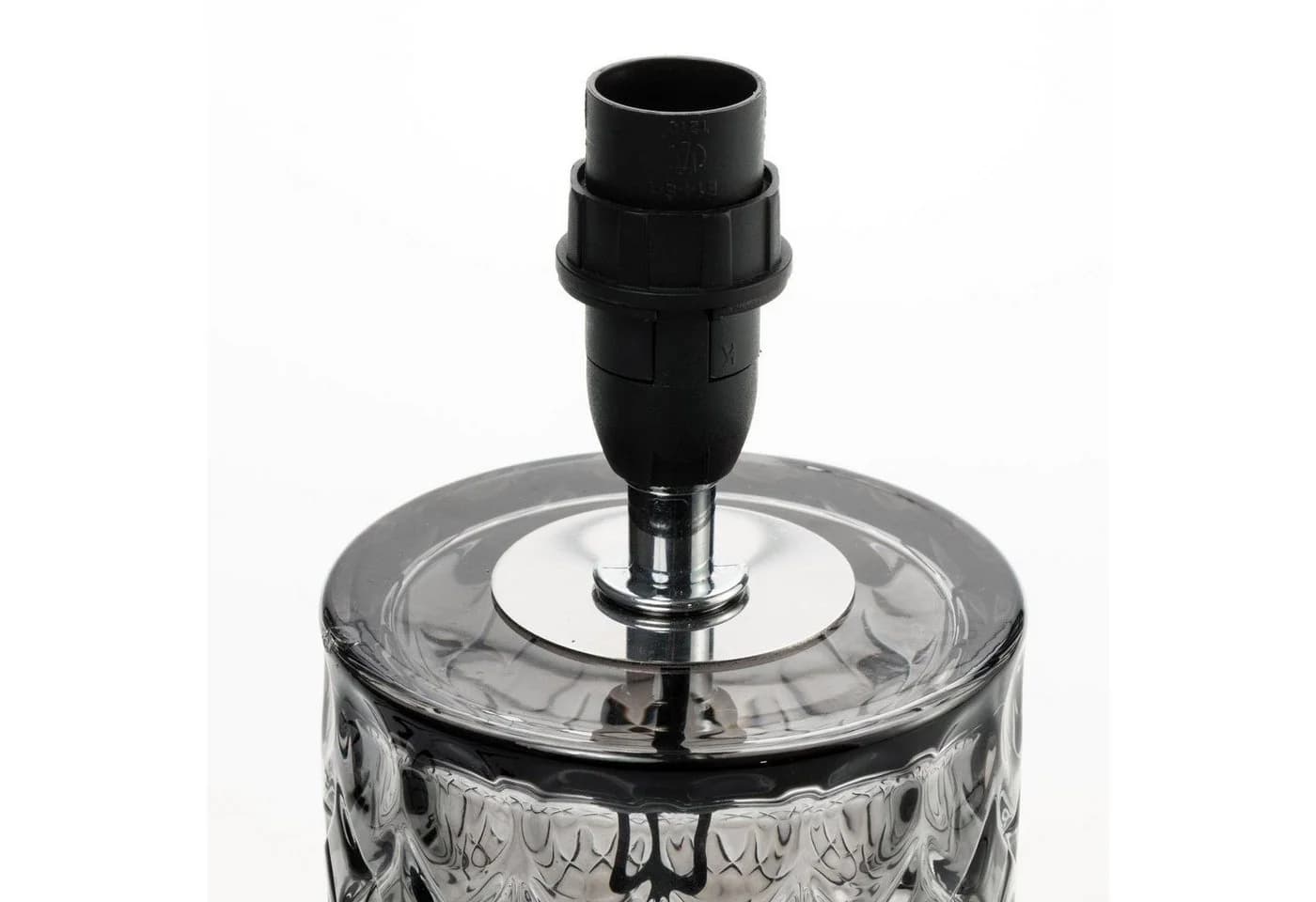 Pauleen Tischleuchte Crystal Glow Schwarz Grau Glas Stoff E14 - Bild 5