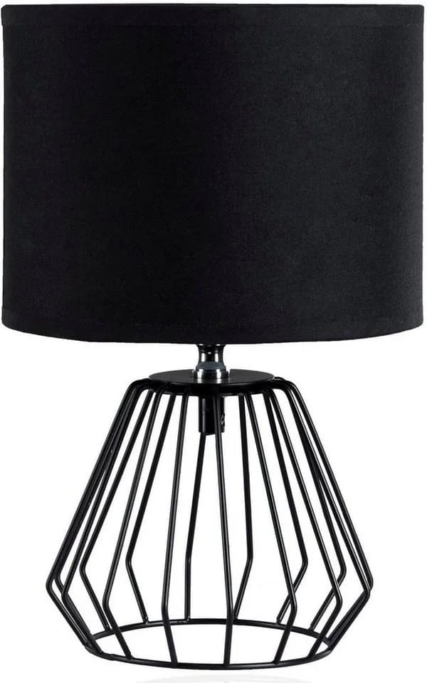 PAULEEN Tischleuchte Shiny Diamond Schwarz Stoffschirm E27 - Bild 3