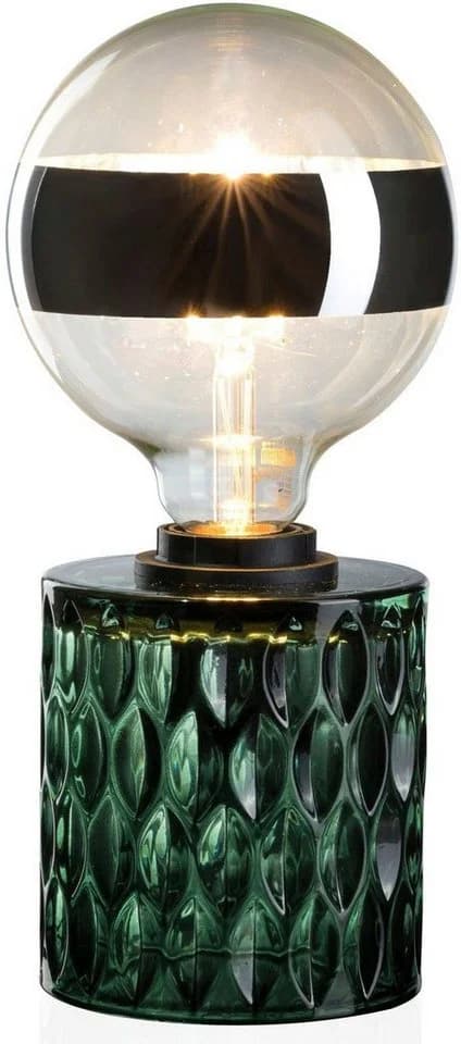 PAULEEN Tischleuchte Crystal Magic Grün Glas E27 - Bild 5