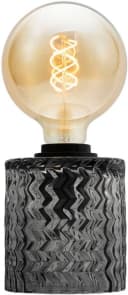 PAULEEN Tischleuchte Crystal Smoke Grau Rauchglas E27 Bild 1
