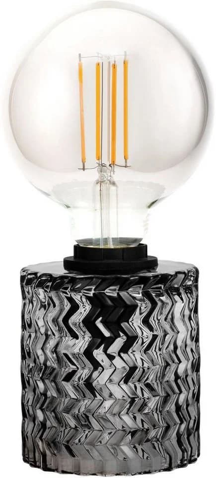 PAULEEN Tischleuchte Crystal Smoke Grau Rauchglas E27 - Bild 3