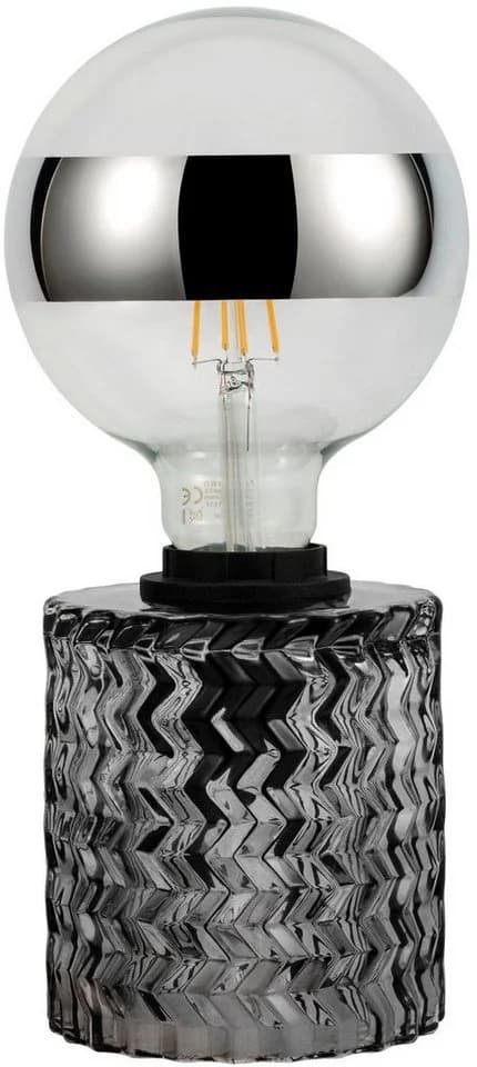 PAULEEN Tischleuchte Crystal Smoke Grau Rauchglas E27 - Bild 4