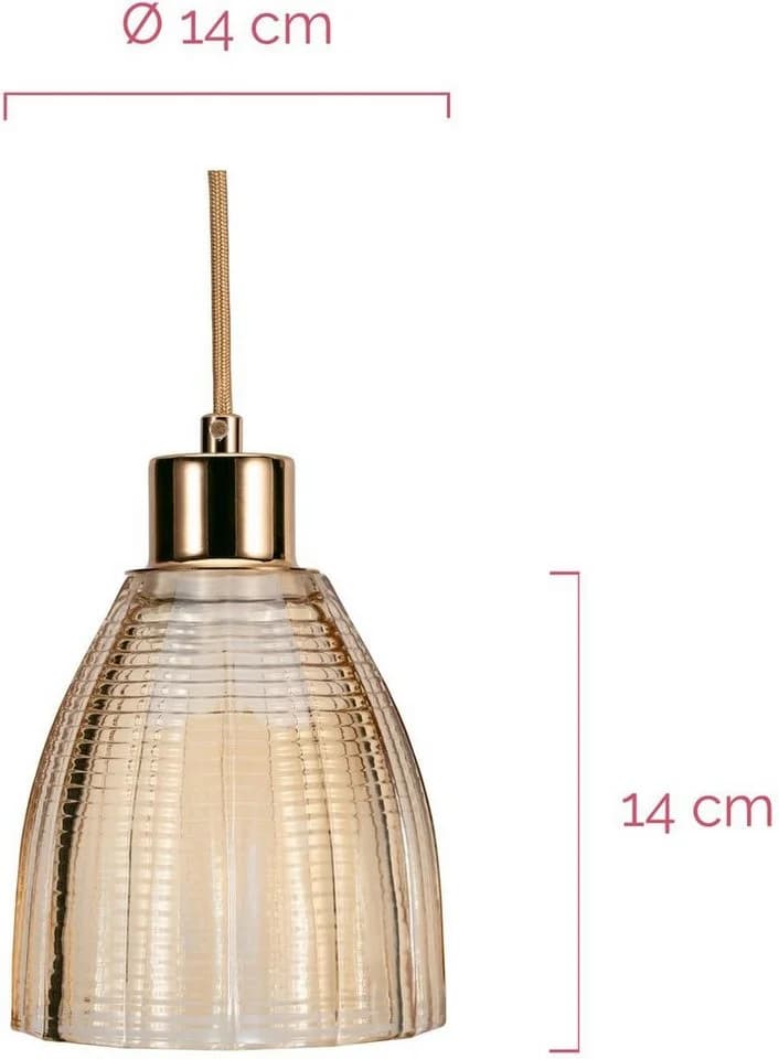 PAULEEN Pendelleuchte Gleaming Gold Gold Glas Modern - Bild 4