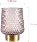 Pauleen Tischleuchte Sparkling Glamour Braun Messing Glas Bild 5