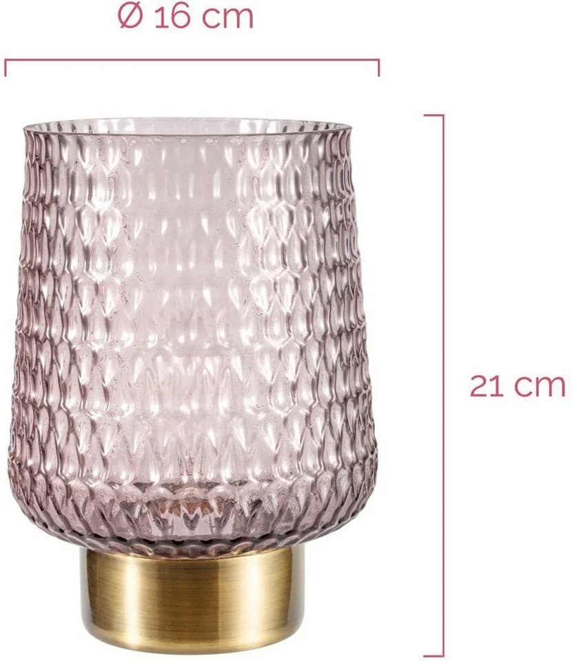 Pauleen Tischleuchte Sparkling Glamour Braun Messing Glas - Bild 5