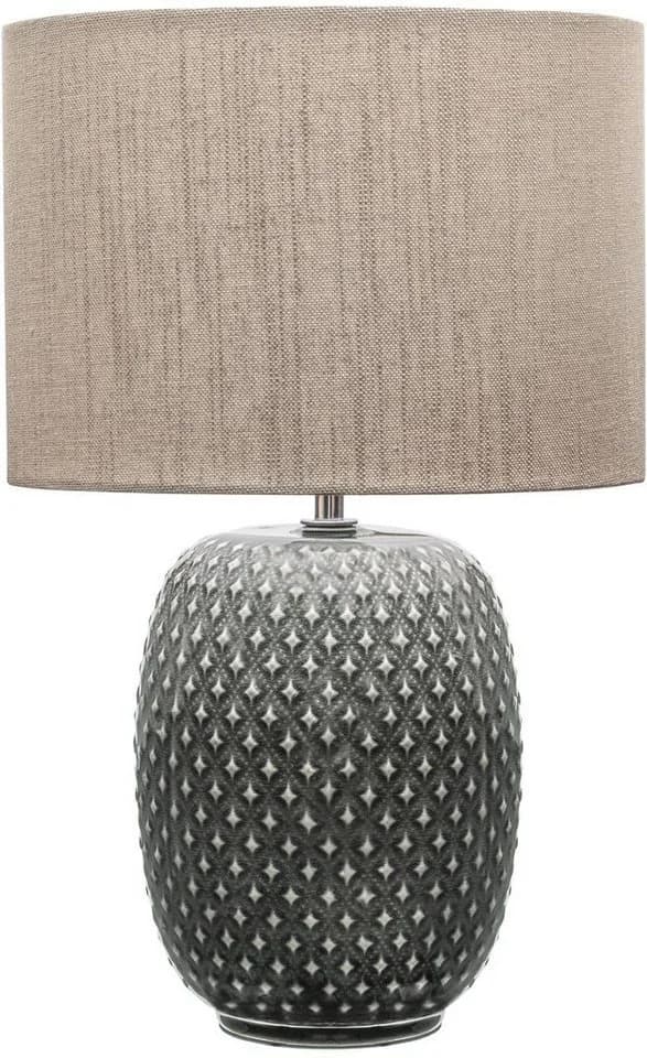 Pauleen Tischleuchte Pretty Classy Grau Beige Keramik Stoff