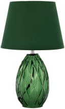 PAULEEN Tischleuchte Crystal Velvet Grün Glas Samt E14 Bild 1
