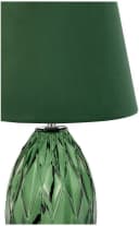 PAULEEN Tischleuchte Crystal Velvet Grün Glas Samt E14 Bild 4