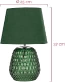 PAULEEN Tischleuchte Crystal Velours Grün Glas Samt Bild 4