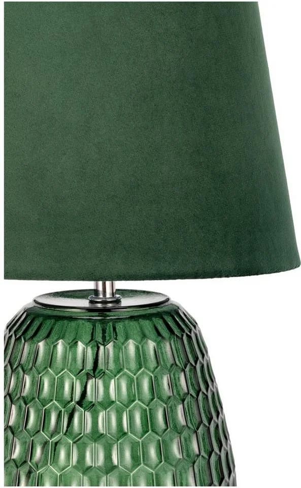 PAULEEN Tischleuchte Crystal Velours Grün Glas Samt - Bild 5