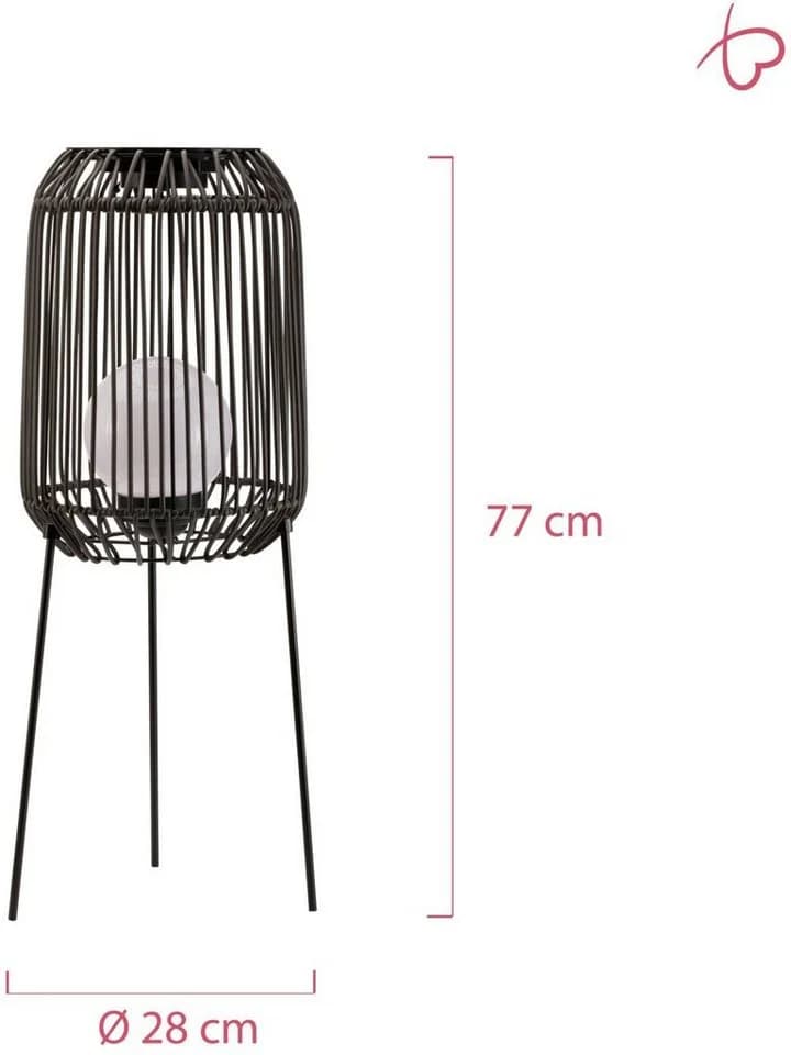 Pauleen Sunshine Coziness LED-Solar-Stehleuchte Schwarz/Grau - Bild 5