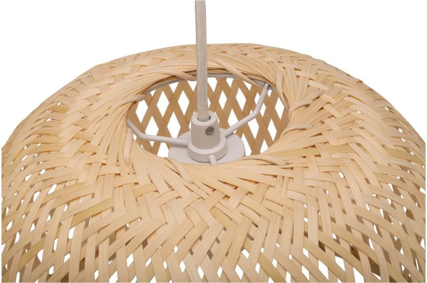 PAULEEN Pendelleuchte Woody Pearl max20W Beige/Weiß 230V Bambus/Metall - Bild 5