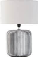 Pauleen Tischleuchte Pure Shine Grau Weiß E14 Stoff Keramik Bild 4