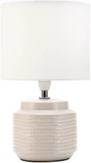 Pauleen Tischleuchte Bright Soul Beige Keramik Stoffschirm Bild 1