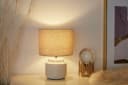 Pauleen Tischleuchte Bright Soul Beige Keramik Stoffschirm Bild 2