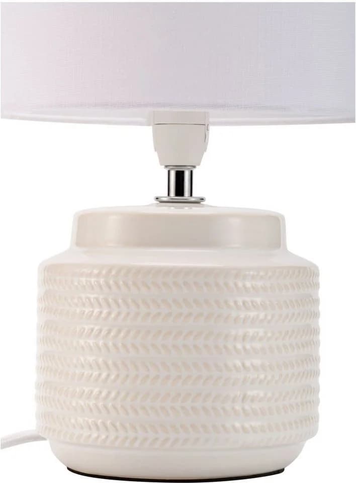 Pauleen Tischleuchte Bright Soul Beige Keramik Stoffschirm - Bild 4