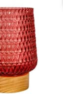 PAULEEN LED Tischleuchte Rose Glamour Mobile Rosa Glas Holz Bild 4