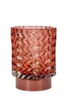 PAULEEN Sweet Glamour LED Tischleuchte Rosé Glas Metall Bild 1